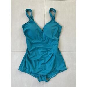 Maxine Swimsuit One Piece Swimwear Pleated Retro Swim